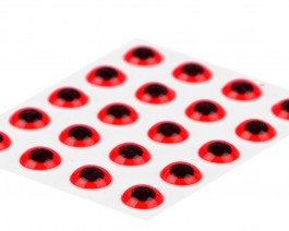 3D Epoxy Eyes, Fluo Red, 4.5 mm